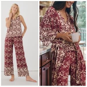 PACT Staycation Floral 3-Piece Lounge Set  In Organic Cotton Size Medium